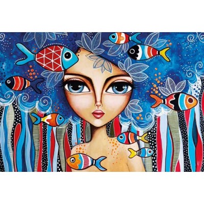 Puzzle Magnolia-1716 Lady with Fish