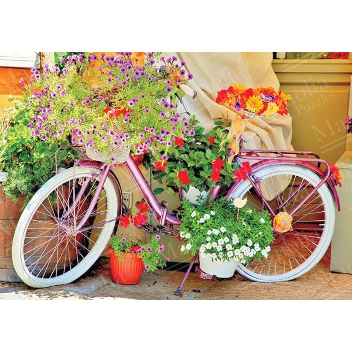 Puzzle Magnolia-3502 Bicycle with Flowers