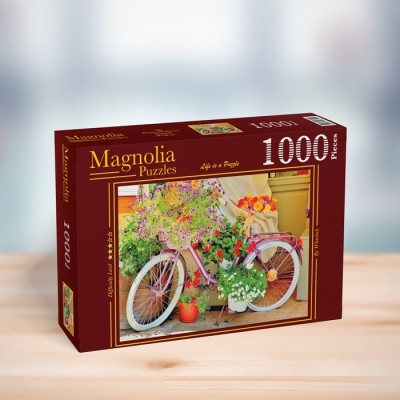 Puzzle Magnolia-3502 Bicycle with Flowers