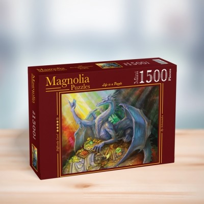 Puzzle Magnolia-3509 Blue Dragon and Treasure