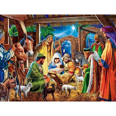 Puzzle Master-Pieces-31912 Pièces XXL - Away in a Manger