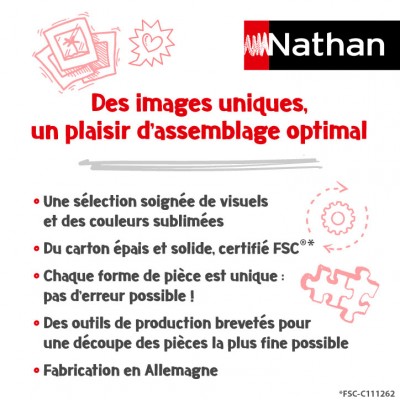 Puzzle Nathan-01150 Protecteurs du Château (Collection Fantastique)