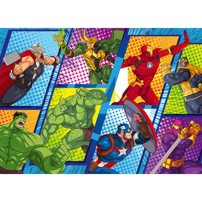Puzzle  Nathan-04147 Marvel Avengers - Les Avengers Contre les Méchants
