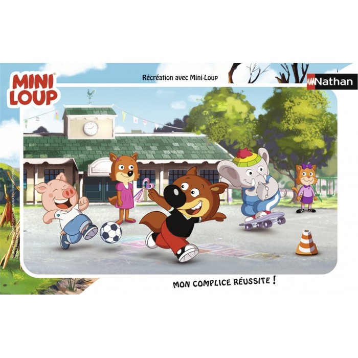  Nathan-86128 Puzzle Cadre - Mini-Loup