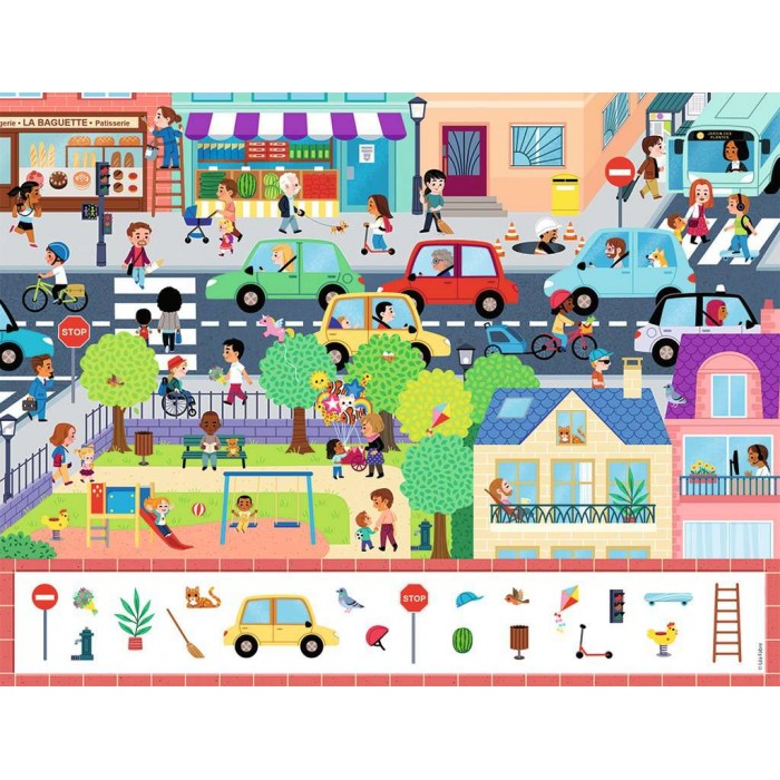 Puzzle  Nathan-86151 Cherche et Trouve - En Ville