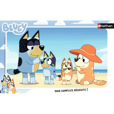 Puzzle Nathan-86162 Bluey à la Plage