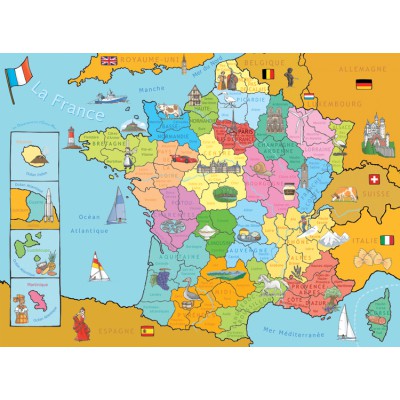 Puzzle Nathan-86933 Carte de France