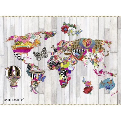 Puzzle Nathan-87204 Mappemonde Baroque