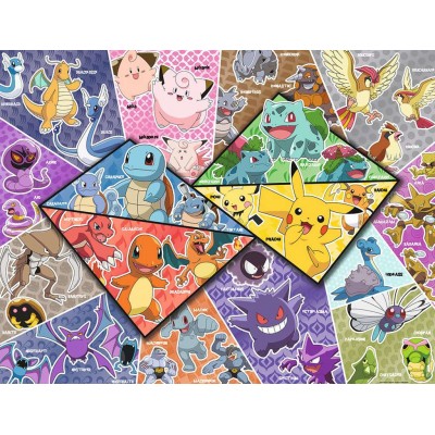 Puzzle Nathan-87314 Les 16 Types de Pokémon