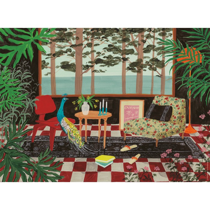 Puzzle  Nathan-87359 Intérieur au Paon - Yukiko Noritake