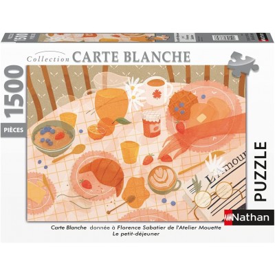 Puzzle Nathan-87816 Le Petit-déjeuner - Florence Sabatier