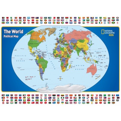 Puzzle New-York-Puzzle-NG1702 Pièces XXL - National Geographic - The World Kids Map