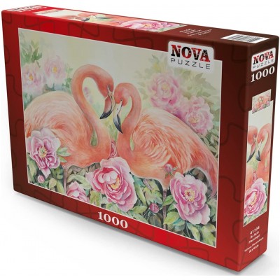 Puzzle Nova-Puzzle-41104 Flamants Roses Amoureux