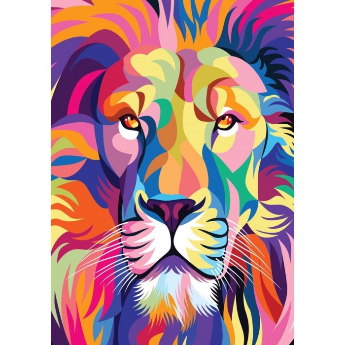 Puzzle  Nova-Puzzle-41138 Lion Coloré