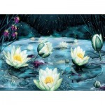 Puzzle   Fleurs de Lotus dans une Nuit étoilée