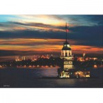   Puzzle Lumineux la Nuit - Tour de Léandre, Istanbul, Turquie