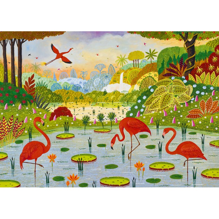 Puzzle  Pieces-and-Peace-0073 Flamants des Caraïbes