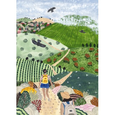 Puzzle Pieces-Peace-F-00023 Randonnée dans les Vignes