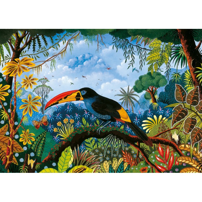 Puzzle  Pieces-Peace-F-00045 Toucan Bleu