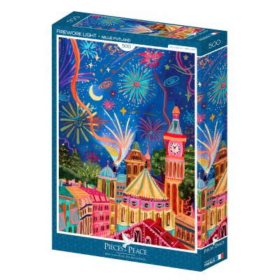 Puzzle Pieces-Peace-F-00144 Feu d'Artifice Lumineux