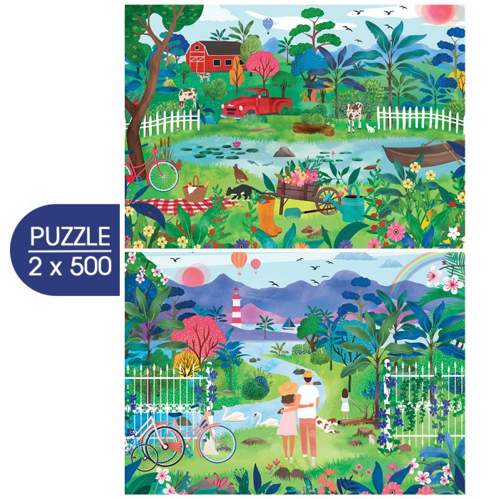  Pieces-Peace-F-00203 2 Puzzles - Ode au Printemps