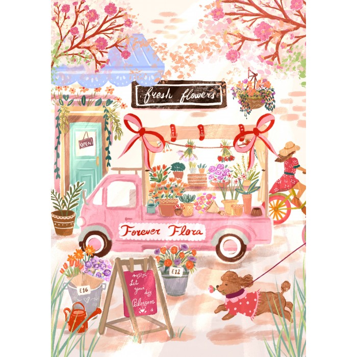 Puzzle  Pieces-Peace-F-00210 Forever Flora, Flower Truck