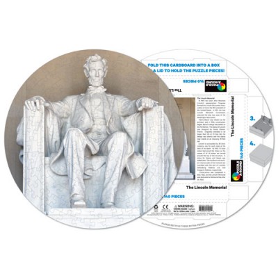 Pigment-and-Hue-RLINC-41201 Puzzle Rond déjà assemblé - The Lincoln Memorial