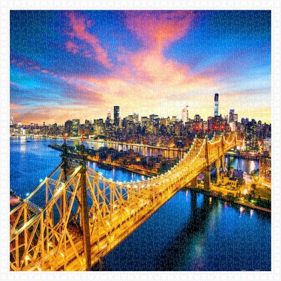 Pintoo-H1786 Puzzle en Plastique - Manhattan with Queensboro Bridge, New York