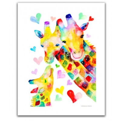 Pintoo-H2092 Puzzle en Plastique - Reina Sato - Giraffe Family