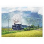 Puzzle   Lai Ying Tse - A Steam Train Passes Through the Rice Fields