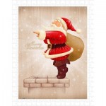   Puzzle en Plastique - Santa Claus Dive in The Fireplace