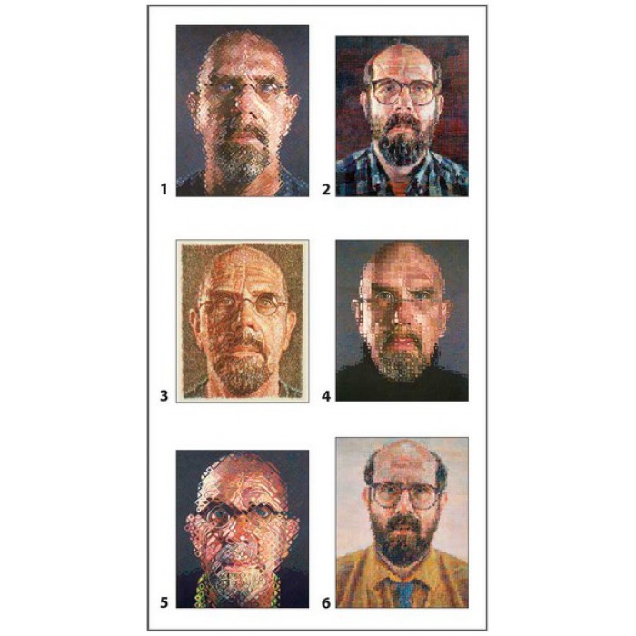 Puzzle Pomegranate-PB003 Chuck Close - 12 cubes pour six autoportraits