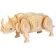 Puzzle 3D en Bois - Rodney le Rhinocéros