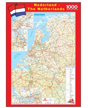 Puzzle PuzzelMan-108 Carte routière des Pays-Bas