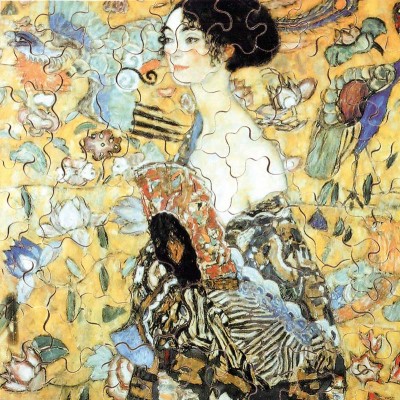 Puzzle-Michele-Wilson-A515-80 Puzzle en Bois Découpé à la Main - Klimt : La Dame À L'Éventail