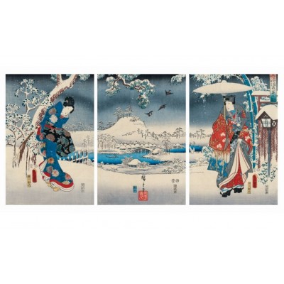Puzzle-Michele-Wilson-A541-2500 Puzzle en Bois - Hiroshige Utagawa : Le Conte de Genji