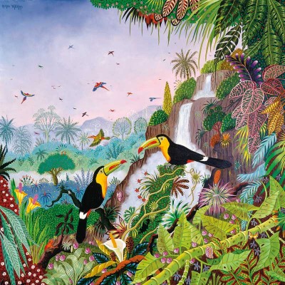 Puzzle-Michele-Wilson-A942-350 Puzzle en Bois Découpé à la Main - Thomas : Toucans À Carène