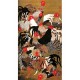 Puzzle en Bois - Art Japonais : Coqs et Poules