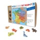 Puzzle en Bois découpé à la Main - Carte de France des Départements