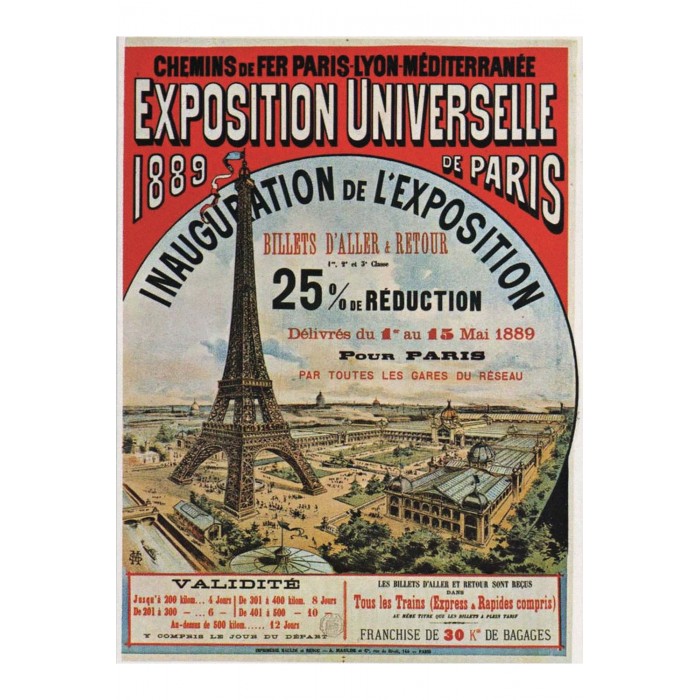   Puzzle en Bois - Exposition Universelle de Paris, 1889