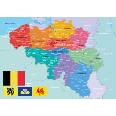 Puzzle-Michele-Wilson-W83-24 Puzzle en Bois - Carte de la Belgique