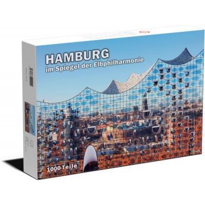 Puzzle Puls-Entertainment-Puzzle-22222 Hambourg dans le reflet de la Philharmonie de l'Elbe
