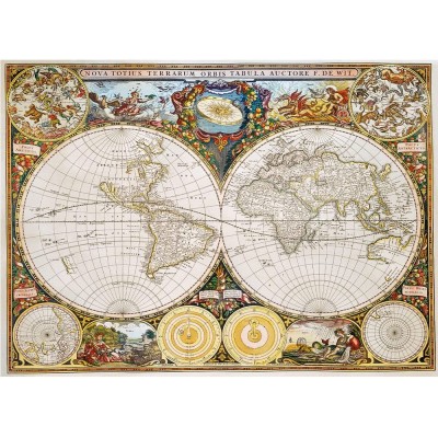 Trefl-20144 Puzzle en Bois - Ancient World Map