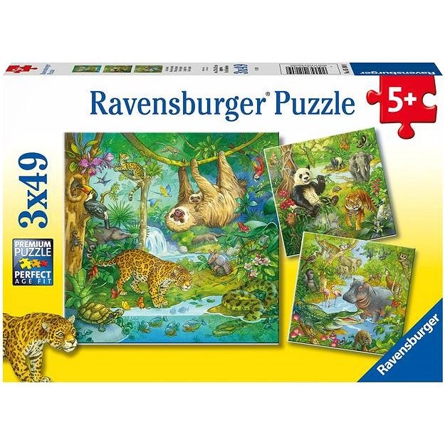 Ravensburger puzzle 1000 pièces - famille de loups dans la forêt