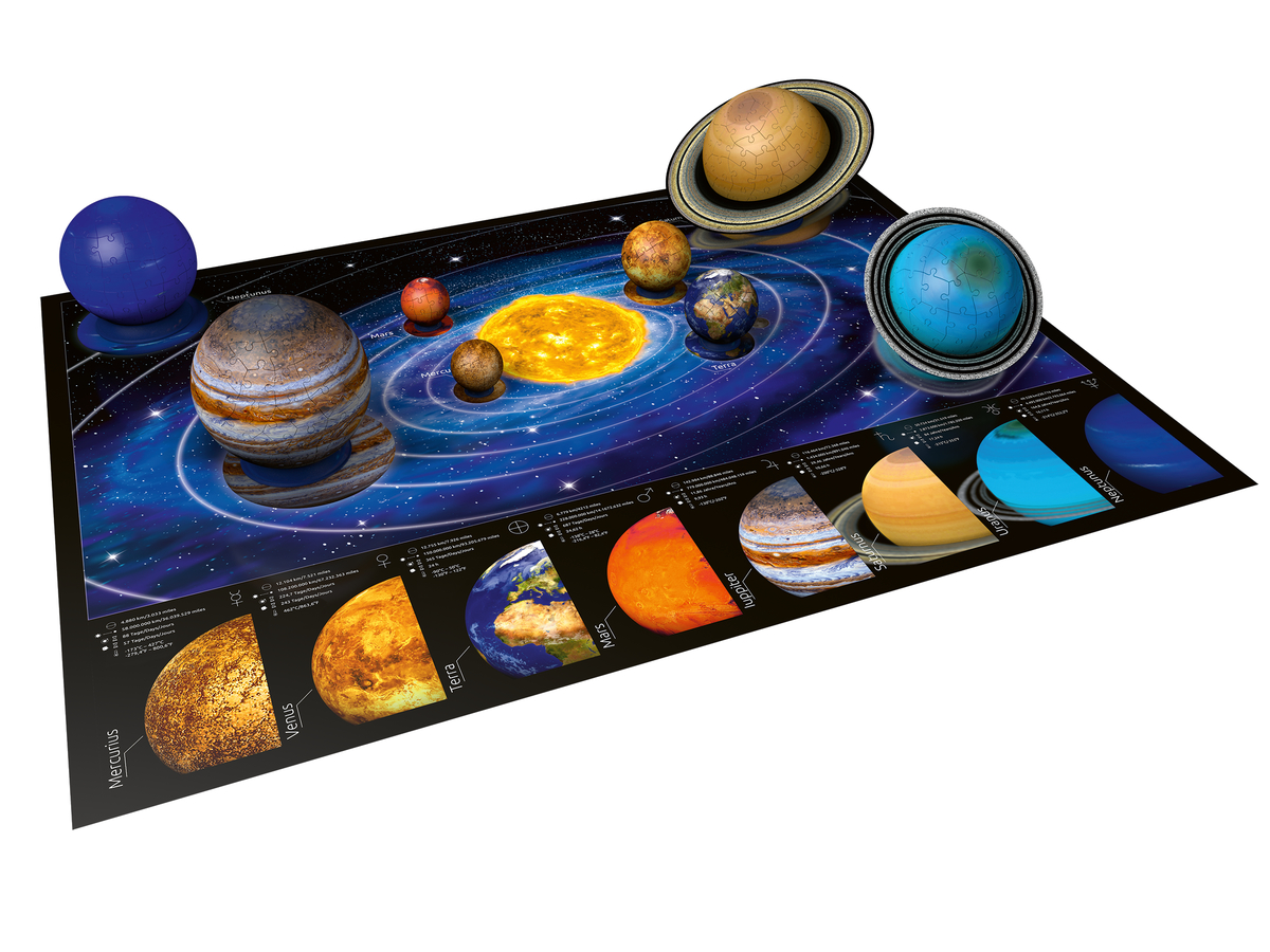 8 Puzzles 3D - Planètes du Système Solaire Ravensburger-11668 522 pièces  Puzzles - Planètes, Soleil, Lune - /Planet'Puzzles