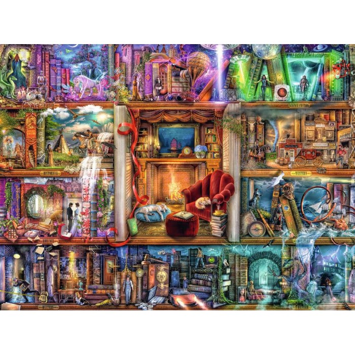 Puzzle Ravensburger-00190 La Grande Bibliothèque