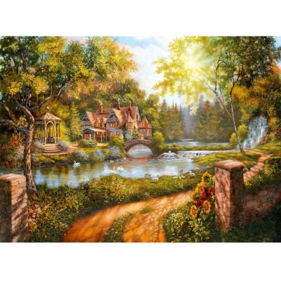 Puzzle Ravensburger-00218 Cottage by the River