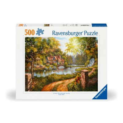 Puzzle Ravensburger-00218 Cottage by the River