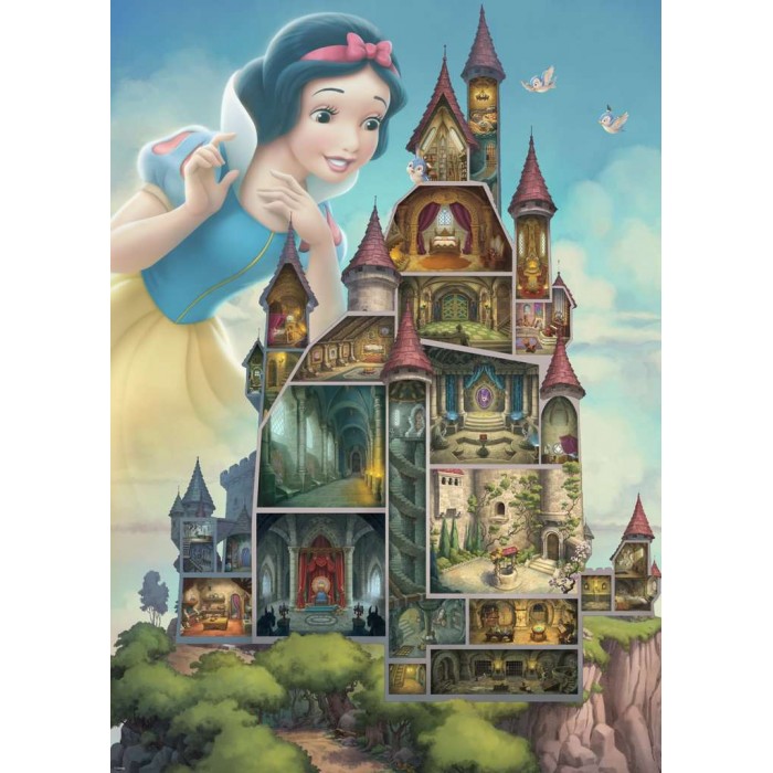 Puzzle Ravensburger-00257 Blanche-Neige Château Disney