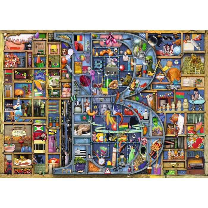 Puzzle  Ravensburger-00327 Colin Thompson - Awesome Alphabet - B